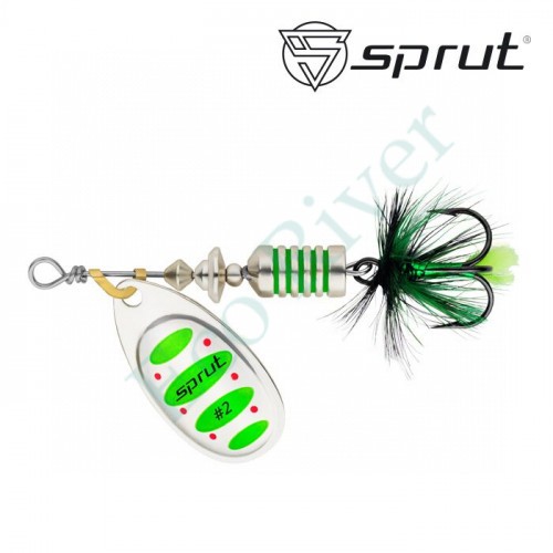Блесна Sprut Alba Spinner №2 5.5г/SGR