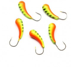 Мормышка вольф Яман Уралка с отв, р.5, вес 1,53 цв.аргиана(уп.5 шт.)