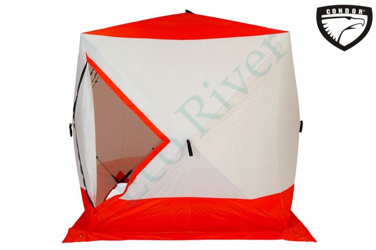 Палатка Куб Condor зимняя утепленная 1,8 х 1,8 х 1,95 оранжевый/белый