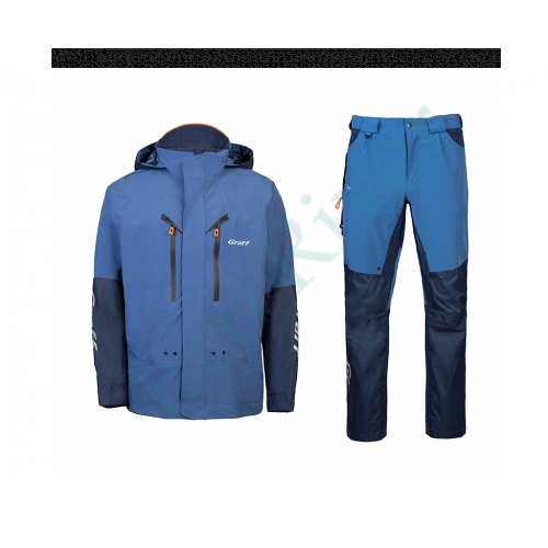 Костюм рыболовный Graff демисезонный размер S/170-176 (Bratex 10000, сине-голубой)