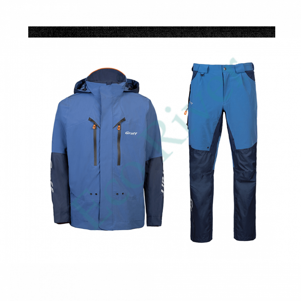 Костюм рыболовный Graff демисезонный размер S/170-176 (Bratex 10000, сине-голубой)