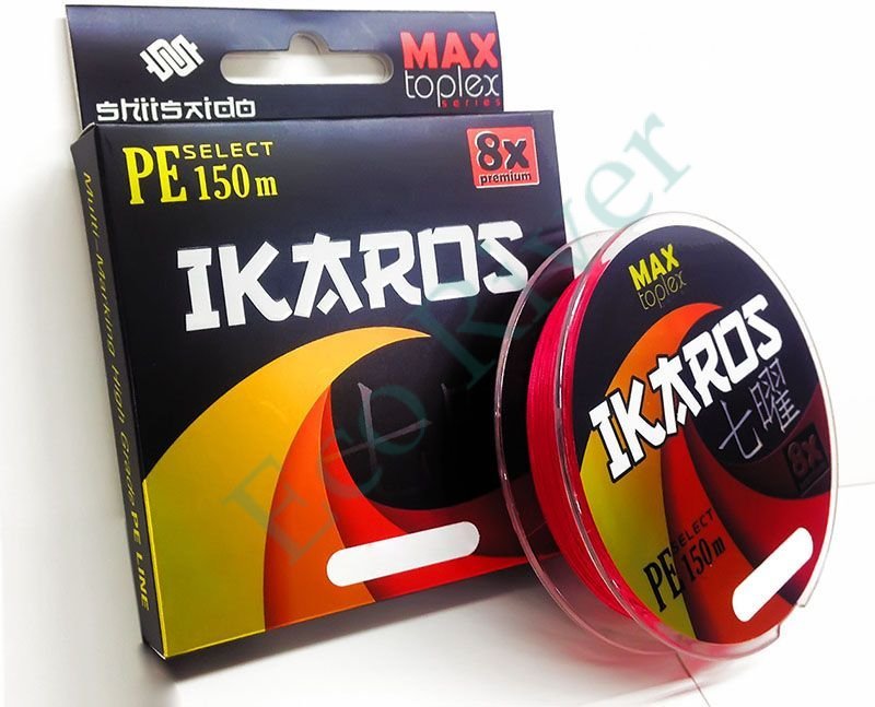 Шнур плетеный Shii Saido Ikaros 8X, L-150 м, d-0,435 мм, test-33,98 кг, light pink/10/