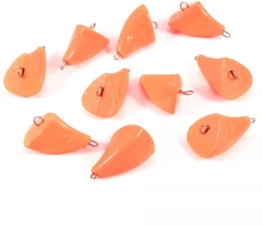 Груз Пуля-эксцентрик окрашенный разборный Яман (10 шт.) - 32 гр., оранжевый/200/