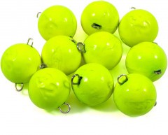 Груз Чебурашка окрашенный разборный Яман (10 шт.) - 32 гр., жёлтый/200/