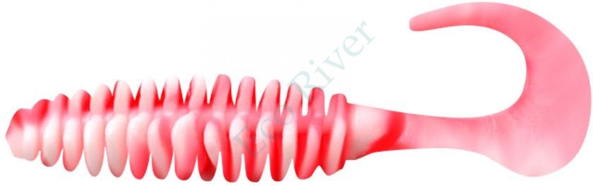 Твистер Yaman PRO Battery Tail, р.5 inch, цвет #27 - Red White (уп. 3 шт.)