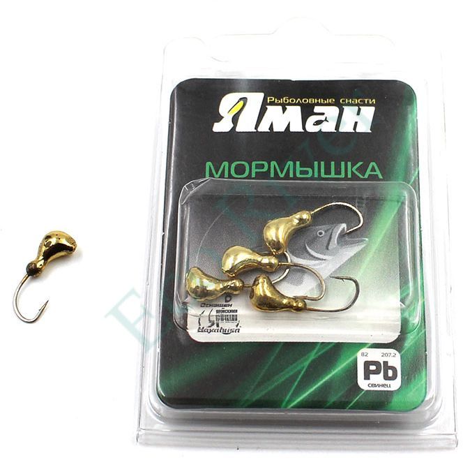 Мормышка Яман ст. муравей с отв.,цв.GOLD PLATED, вес 0,5 г (уп. 5 шт.)