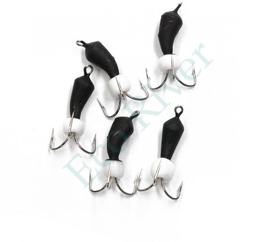 Мормышка вольф. безнасадочная Яман Черт-банан с петлей, d-4 мм, вес 1,1 г, бисер, цв. флуор. белый