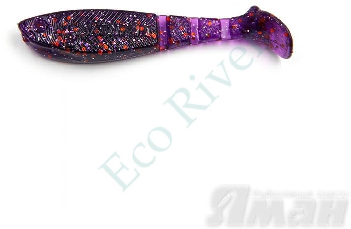 Виброхвост Yaman Light-Flake, р.4 inch, цвет # 08 - Violet (уп. 4 шт.)