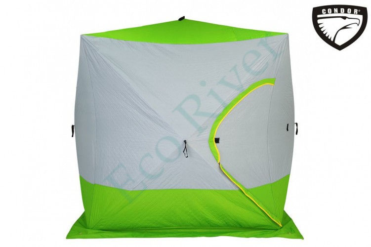 Палатка Куб Condor зимняя утепленная 2,0 х 2,0 х 2,15 салатовый/белый