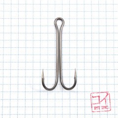 Крючок KOI DOUBLE HOOK, размер 4/0 (INT), цвет BN, двойник (10 шт.)