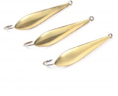 Блесна вертикальная Яман Идеальная,размер 40 мм, вес 4,5 г, цвет латунь (уп.3 шт.)/150/