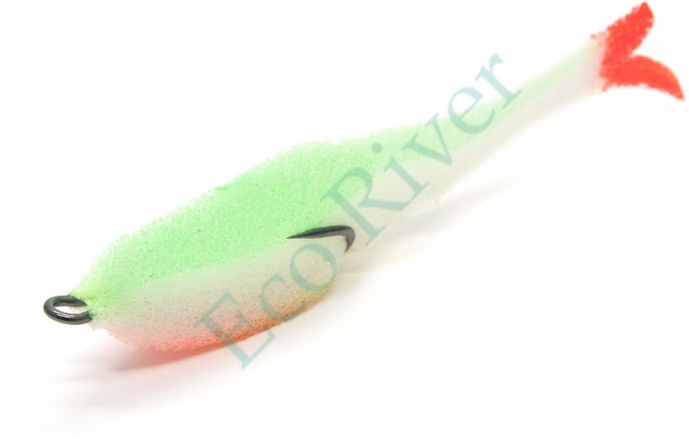 Поролоновая рыбка Yaman Devious Minnow на двойнике, р. 105 мм, цвет 23 UV (5 шт.)