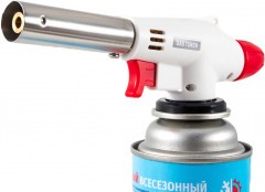 Газовая горелка Runis белая, пьезо. (цанг.)/100/