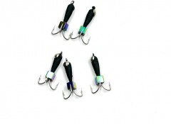 Мормышка вольф. безнасадочная Яман Черт с петлей с коронкой из никеля (длинный), d-3 мм, вес 0,9 г