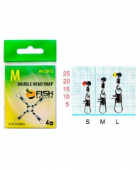 Застежка Fish Season с вертлюгом пластик №L 18кг 5шт 5011-LF