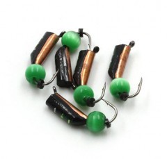 Мормышка вольф. безнасадочная Яман Столбик №7, d-2.5 мм, L-9.5 мм, вес 1,05 гр., кошачий глаз свер