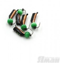 Мормышка вольф. безнасадочная Яман Столбик №7, d-2.5 мм, L-9.5 мм, вес 1,05 гр., кошачий глаз свер