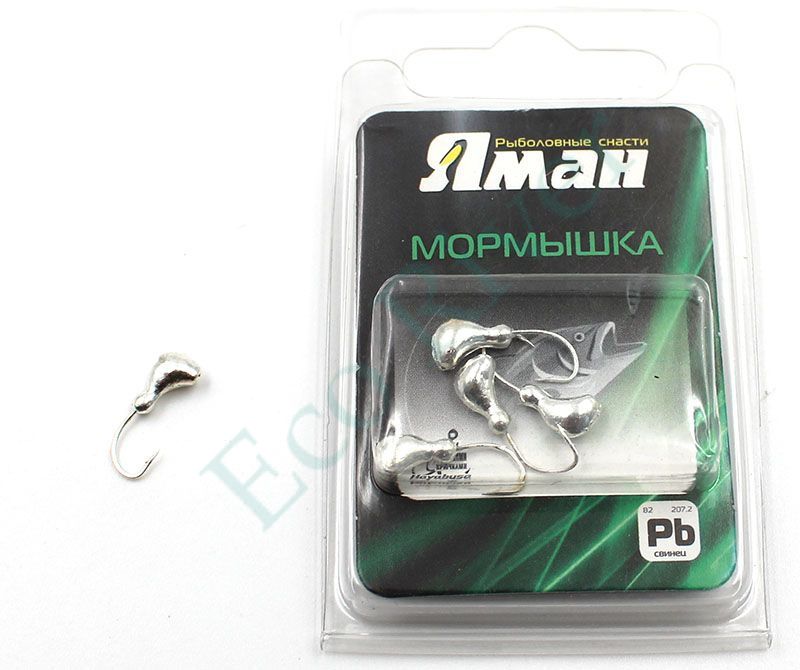 Мормышка Яман ст. муравей с отв.,цв.SILVER PLATED, вес 0,5 г (уп. 5 шт.)
