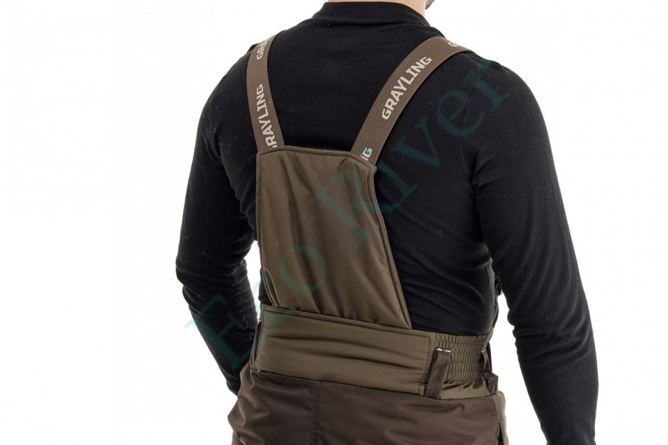 Скат костюм для рыбалки GRAYLING, зимний -45, полукомбинезон, хаки