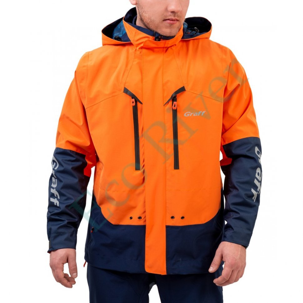 Костюм рыболовный Graff демисезонный размер L/176-182 (Bratex 10000, оранжево-синий)