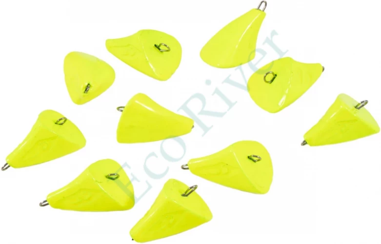 Груз Пуля-эксцентрик окрашенный разборный Яман (10 шт.) - 36 гр., жёлтый/200/