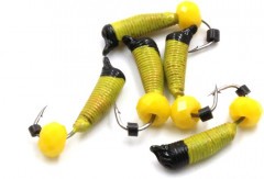 Мормышка вольф. безнасадочная Яман Ручейник №5, d-2 мм, L-9.5 мм, вес 0,80 гр., кристалл желтый, ц