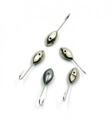 Мормышка паяная Яман Капля с лыской, вес 0,53 г, никель (уп. 5 шт.)