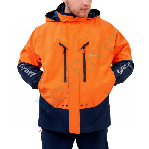 Костюм рыболовный Graff демисезонный размер XXXL/176-182 (Bratex 10000, оранжево-синий)