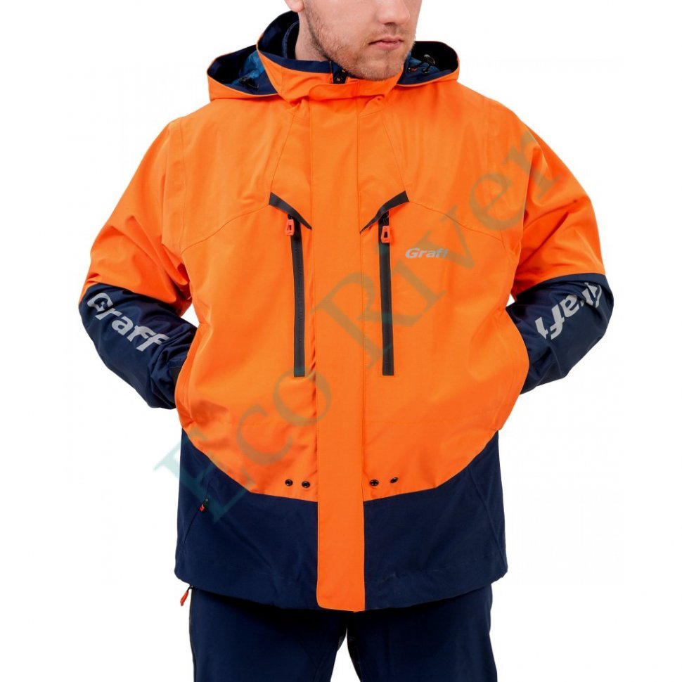 Костюм рыболовный Graff демисезонный размер XXXL/176-182 (Bratex 10000, оранжево-синий)