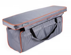Накладка на сиденье Следопыт мягкая, с сумкой, 65 см, цв. серый/5/
