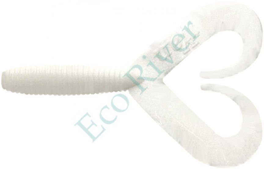 Твистер Yaman PRO Loop-Two, р.2 inch, цвет #01 - White (уп.10 шт)