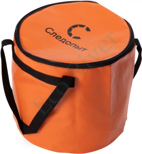 Ведро с крышкой Следопыт для рыбы, ПВХ, 33х33х30 см, цв. оранжевый/60/
