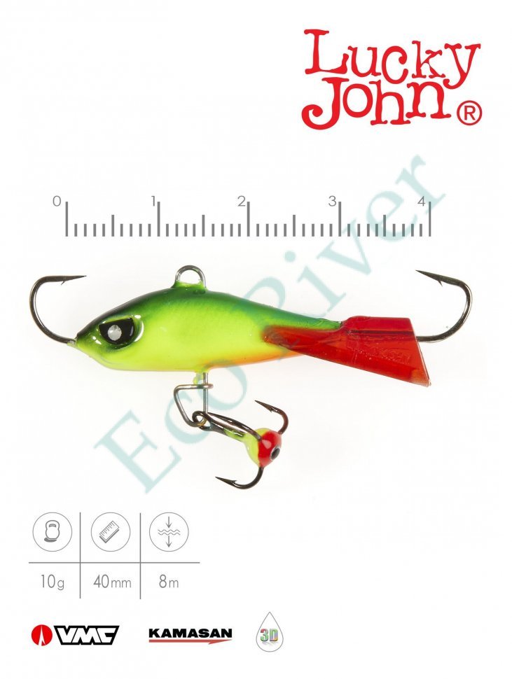Балансир Lucky John Baltic 40мм+тройник 61401-26RT