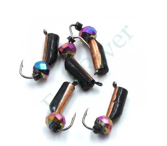 Мормышка вольф. безнасадочная Яман Столбик №7, d-2.5 мм, L-9.5 мм, вес 1,05 гр., кристалл хамелеон