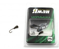 Мормышка Яман уралка с отв.,цв.BN, d 4, вес 0,5 г (уп. 5 шт.)
