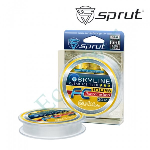 Леска Sprut Skyline FC Fluorocarbon Ice Tech PRO clear 0.161 30м