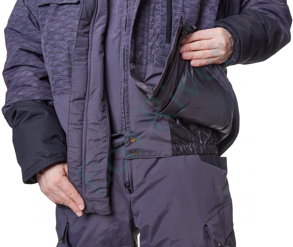 Тугур костюм для рыбалки GRAYLING, зимний -25, графит