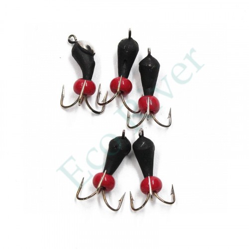 Мормышка вольф. безнасадочная Яман Черт-банан с петлей с коронкой из никеля, d-4 мм, вес 1,1 г, би