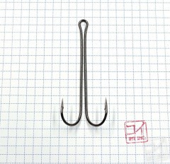 Крючок KOI 3 XL DOUBLE HOOK, размер 4/0 (INT), цвет BN, двойник (10 шт.)/15/