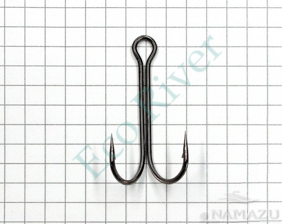 Крючок Namazu «Double Hook Long», размер 1/0 (INT), цвет BN, двойник (50 шт.)/100/
