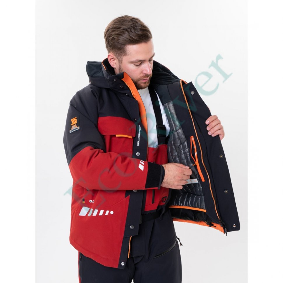 Костюм рыболовный Graff зимний до -50гр. размер 2XL/176-182 (красный)