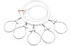 Кукан Namazu металл. трос 3,0 м, d-2 мм, 5 круг. карабинов (уп. PVC чехол)/25/