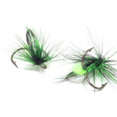 Крючок-тройник Sprut ST-36BC №8 с мушкой Black Neon Green 3шт