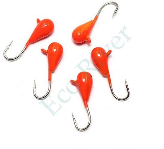 Мормышка вольфрамовая Яман Капля с ушк, р.3,вес 0,50,цв.оранж.(уп.5 шт.)