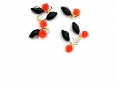 Мормышка вольф. безнасадочная Яман Овсинка с коронкой из никеля, d-3 мм, вес 0,7 г, подвеска икрин