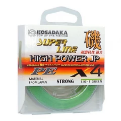 Леска плетёная Kosadaka Super PE X4 High-Power JP light green 0.16 150м