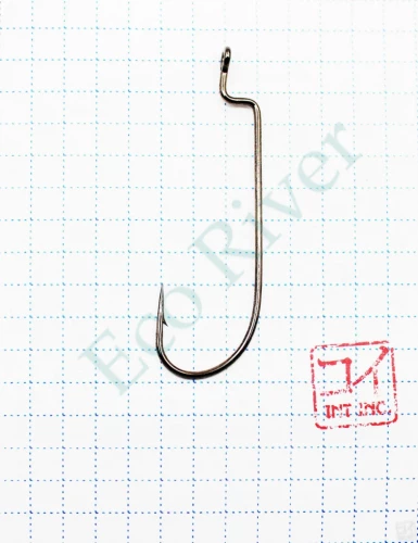 Крючок KOI O'SHAUGHNESSY WORM , размер 3/0 (INT), цвет BN, офсетный (10 шт.)/75/