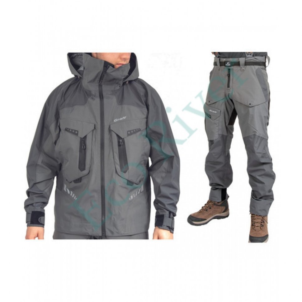 Костюм рыболовный Graff демисезонный размер XXXL/182-188(Bratex 20000, серый)