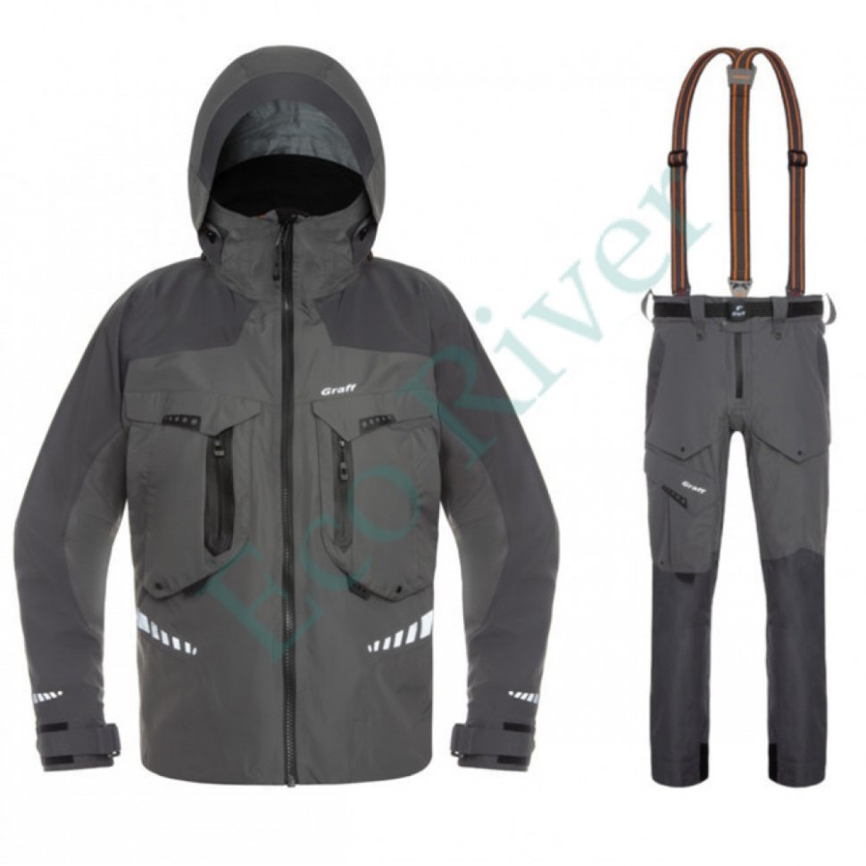 Костюм рыболовный Graff демисезонный размер XXXL/182-188(Bratex 20000, серый)