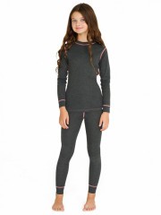 Комплект термо Saimaa X-Line детский серый/розовая нить р.92-98